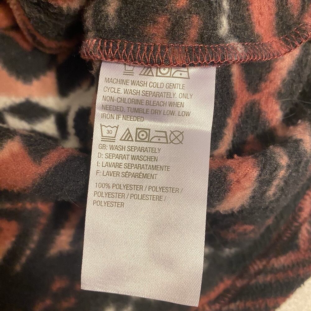 Denim & CO Women S Oversized Jacket Southwest Aztec Print Fleece 1/4Zip Pullover - Picture 5 of 10